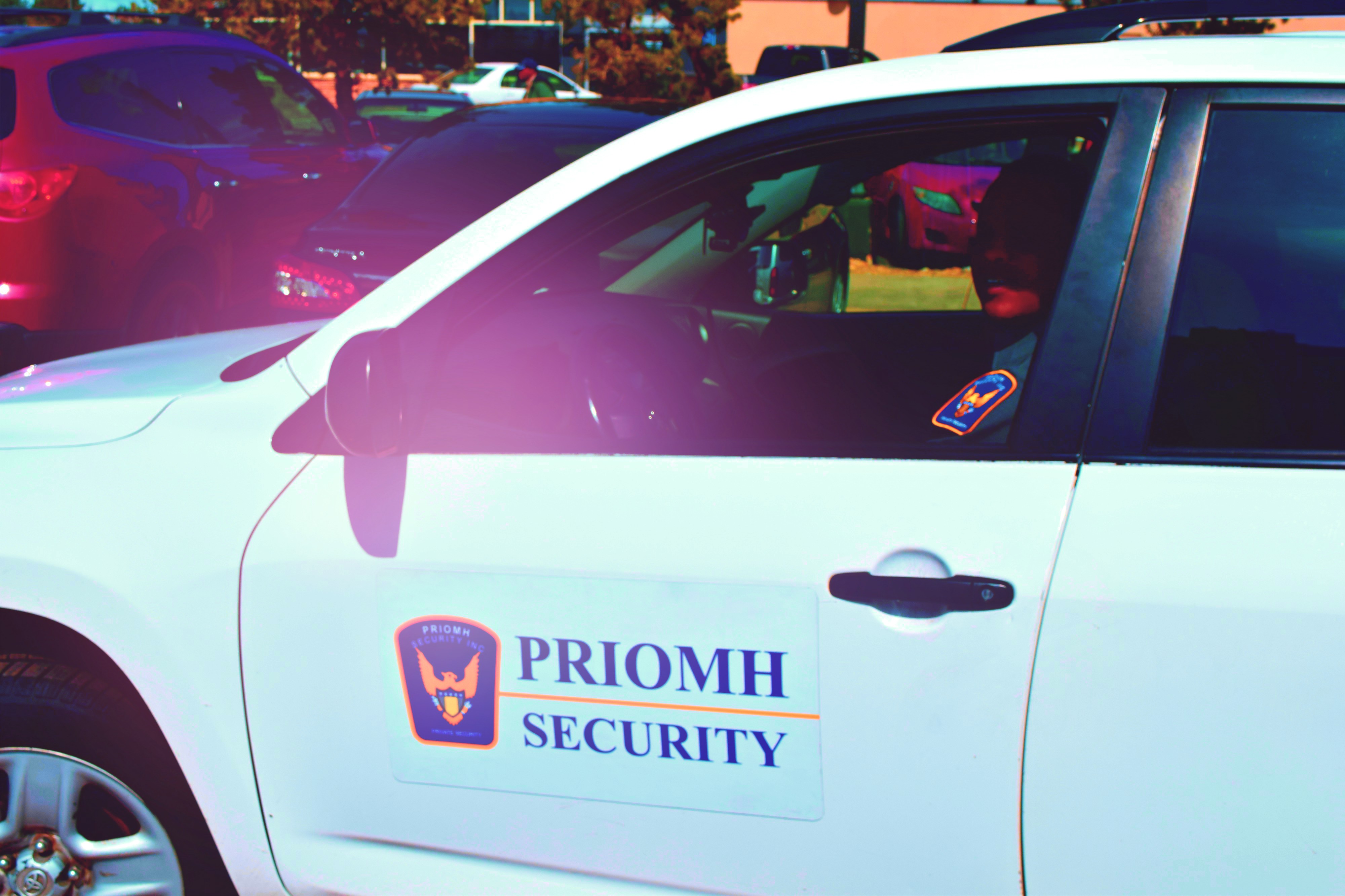 Priomh Security vehicle patrolling apartment complex